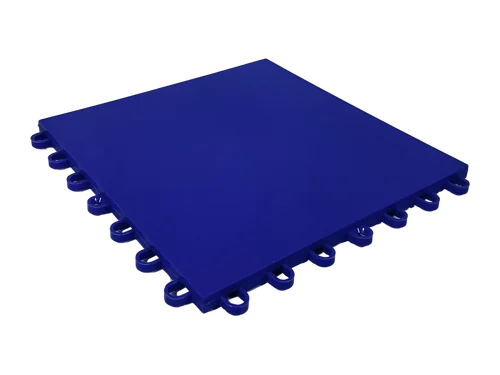 Placa de piso modular Pinova azul, topo fechado e liso